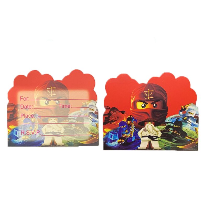 Ninjagoing Party Decoration Disposable Tableware Supplies Paper Plate Cup Napkin Baby Shower Kids Birthday Party Supplies
