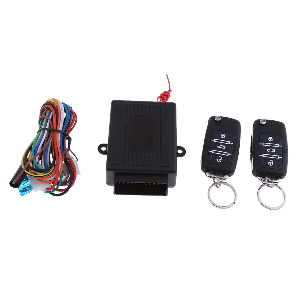 Car Remote Control Central Kit Door Locking Keyless Entry System Car Alarms(Includes Two 4-Button Remotes)