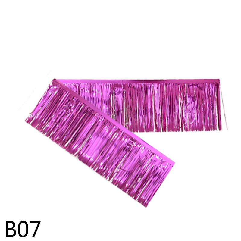 2Meter Glitter Folie Klatergoud Garland Gordijn Party Tafel Rok Regen Zijde Fringe Pull Bloem Bruiloft Verjaardag Festival Decoratie: B07