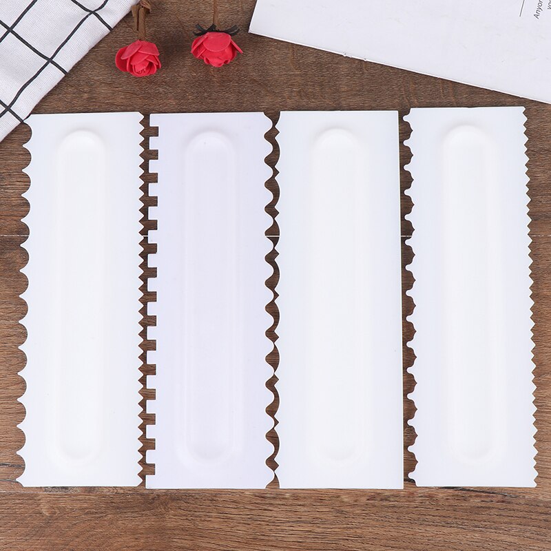 Cake Decorating Comb Icing Smoother Cake Scraper Pastry 4Design Textures Baking Tools VIP for Cake Tool