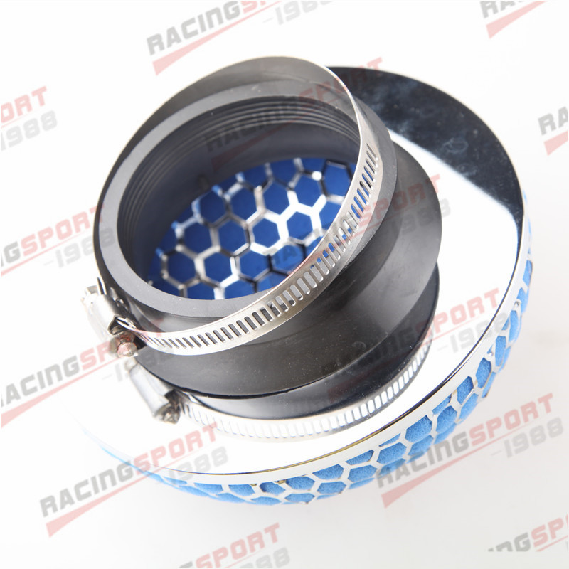 3" (76mm) Air/Cold Intake/ Turbo Charger/Supercharger Mushroom Filter Flow Blue