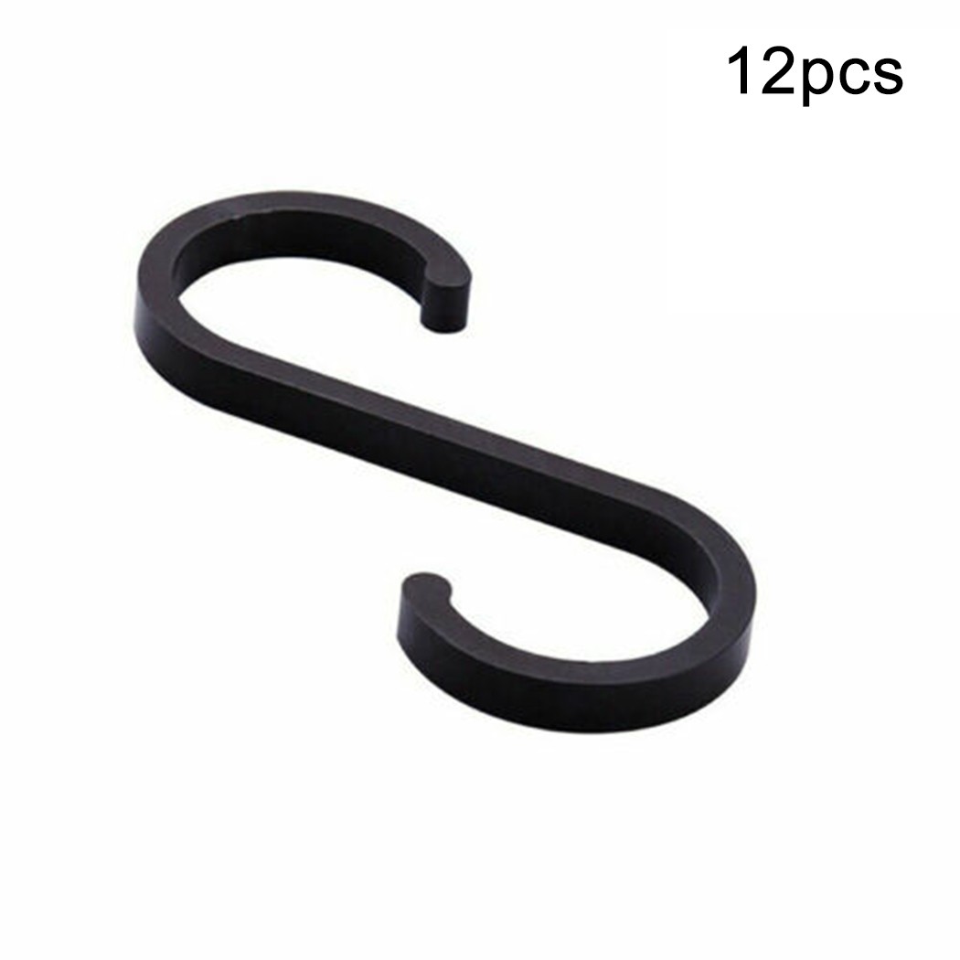 Crochet en aluminium en forme de S pour Pot de cuisine, 12 pièces, espace de suspension pour vêtements, chambre à coucher, cuisine, salon