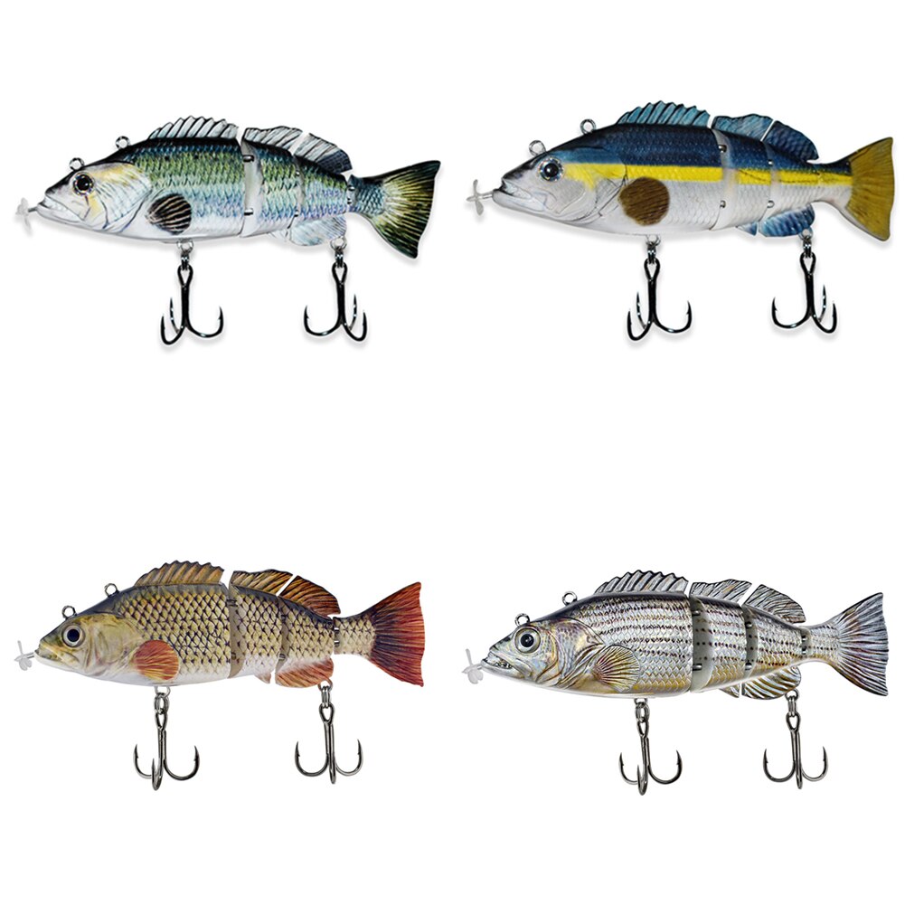 Robotic Fishing Lure Electric Wobbler Electronic Multi Jointed Bait 4 Segments Smart Auto Swimming Fishing Baits Tackle Access