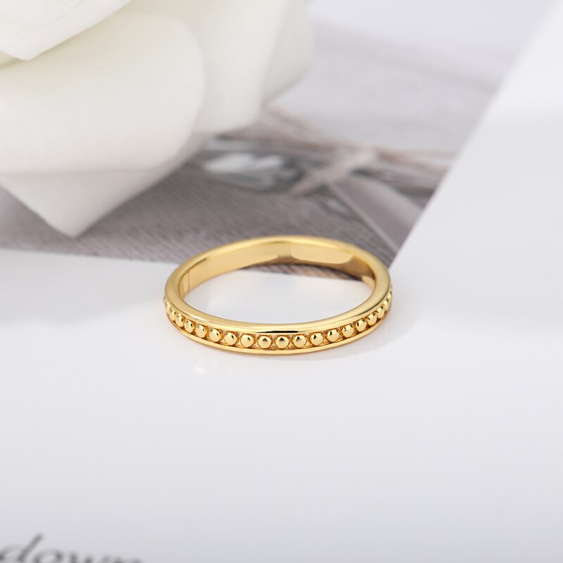 Runde Form Gothic Ringe Für Frauen Gold Farbe Edelstahl Hochzeit Ring Vintage-Schmuck Bague Anillos