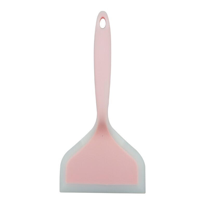 Silicone Kitchen Ware Cooking Utensils Spatula Beef Meat Egg Kitchen Scraper Wide Pizza Cooking Tools Shovel Non-stick Spatula: Pink