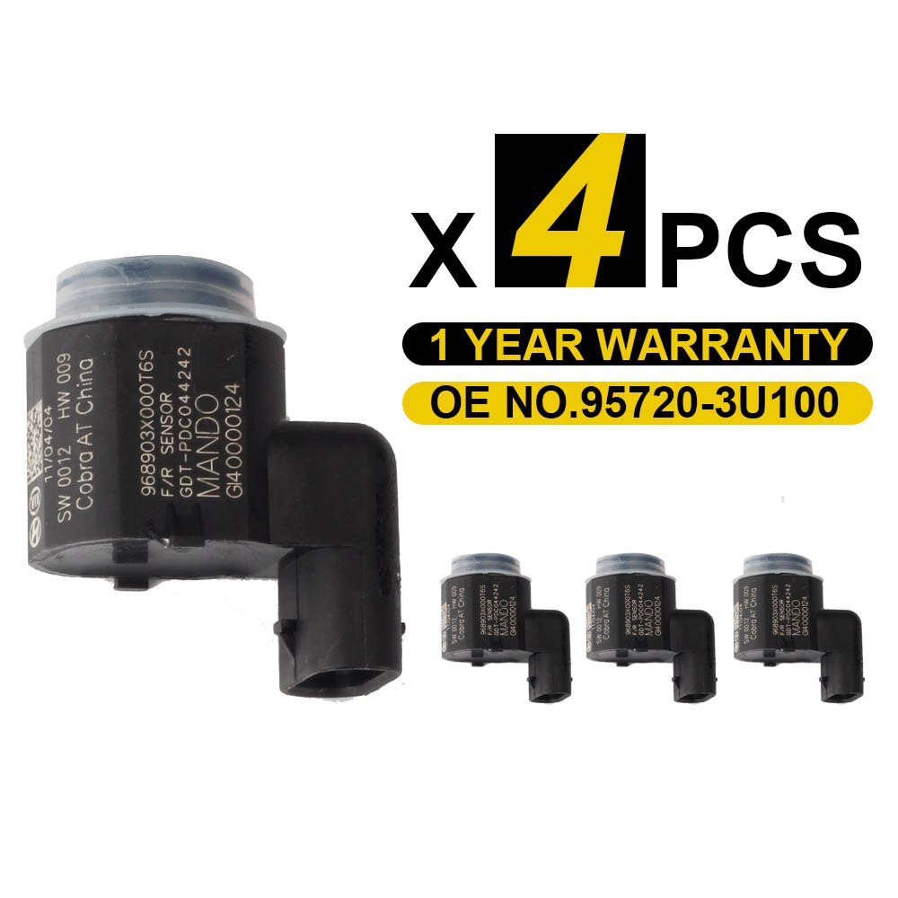 4 Stuks Auto Ultrasone Bumper Omkeren Assist Pdc Parking Sensor Voor Hyundai Kia 95720-3U100 4MS271H7C 4MS271H7D: 4 Pcs