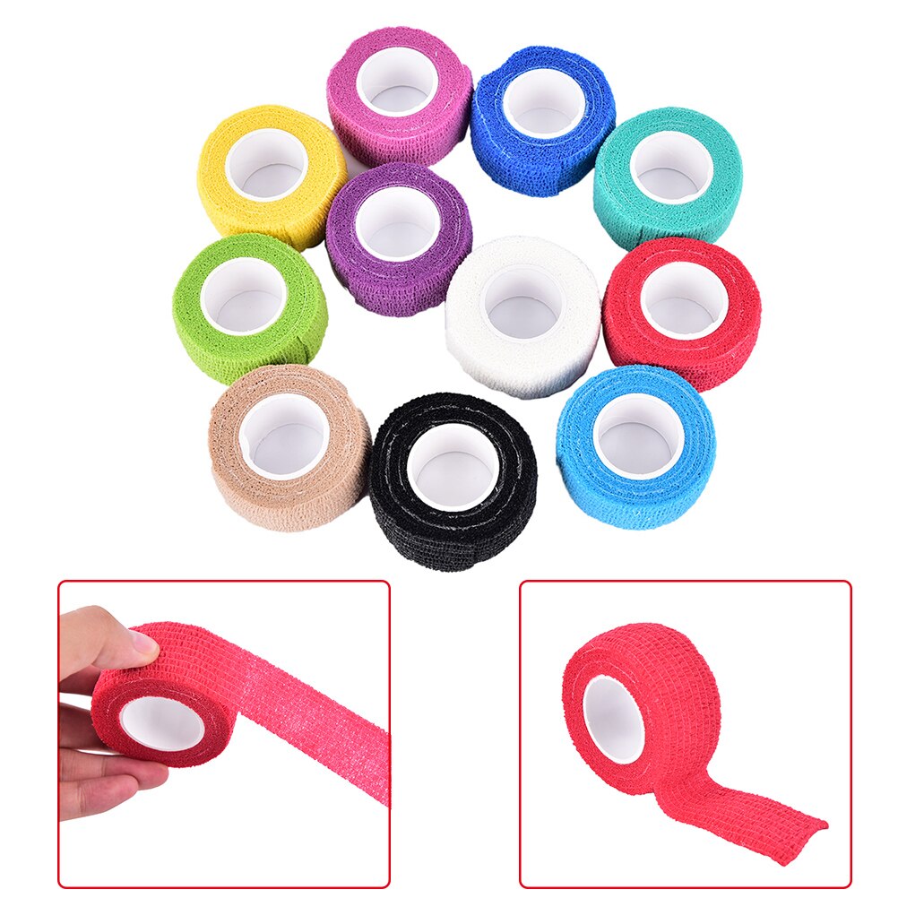 1Roll Cotton Blend Elastic Self Adhesive Adherent Cohesive Wrap Finger Bandage Tender Tape Self Adhering Stick Bandage