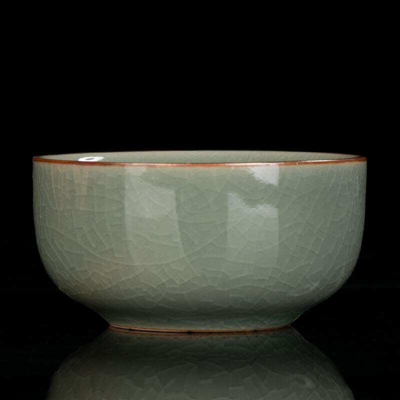 Kung Fu Tea Set Tea Cup Ceramic Tea Cup Teaware Modern White Porcelain Small Tea Cup Matte Ding Kiln Hand-painted Pu'er Cup: Light yellow