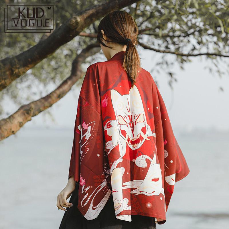 Gothic Kimono Boho Mujer Vest Vrouwen Japanse Jurk Kimono Femme Top Traditionele Streetwear Blouses Cosplay Anime Strand Lange
