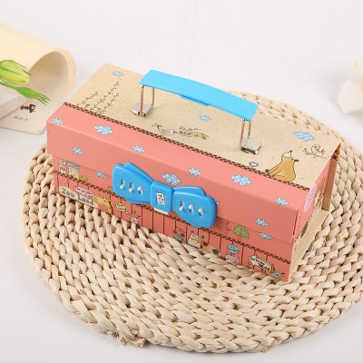 Leuke Multi-Functionele Grote Capaciteit Drie Lagen Creatieve Etui Met Slot: 7