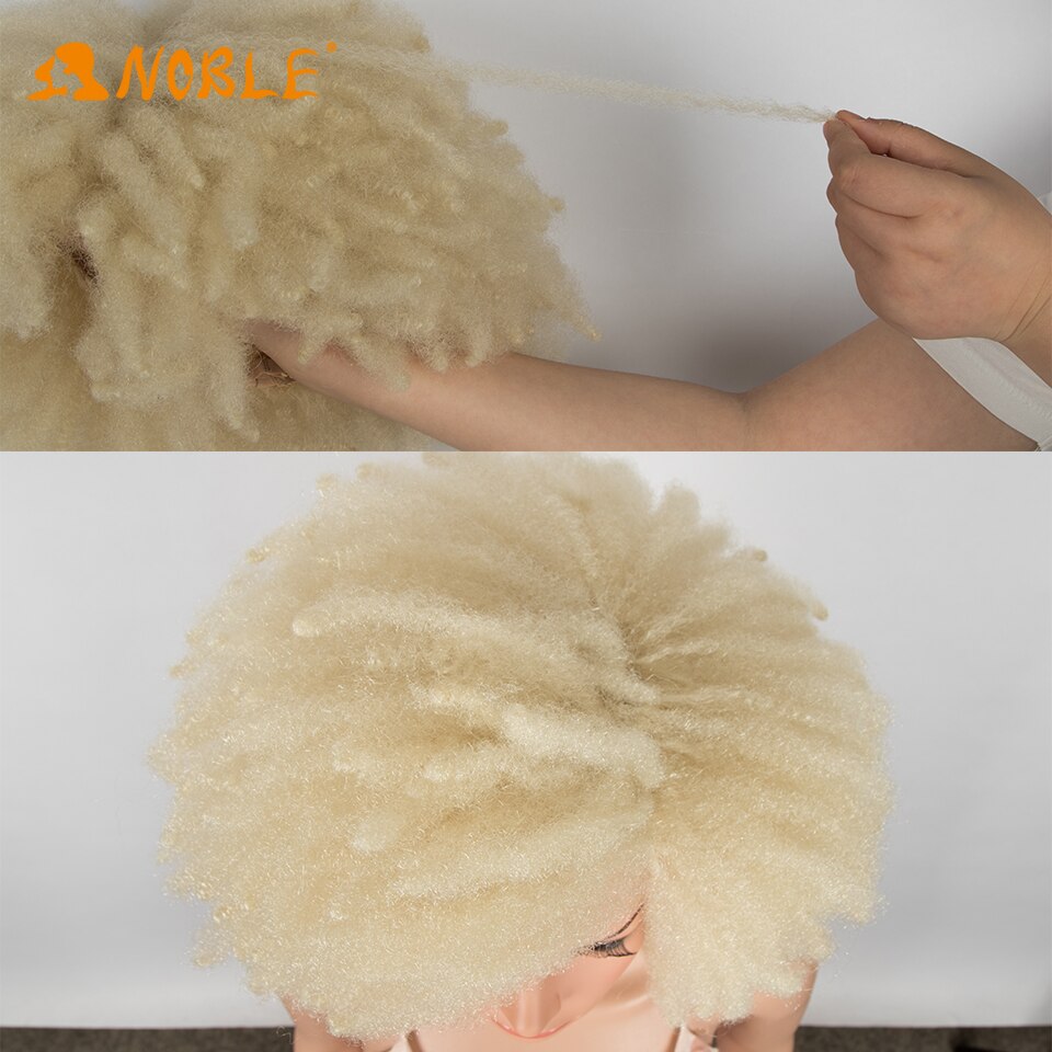 Noble girl perruque bouclé synthetic wig short black hair afro kinky curly wigs парик мужской Cosplay Wig For women