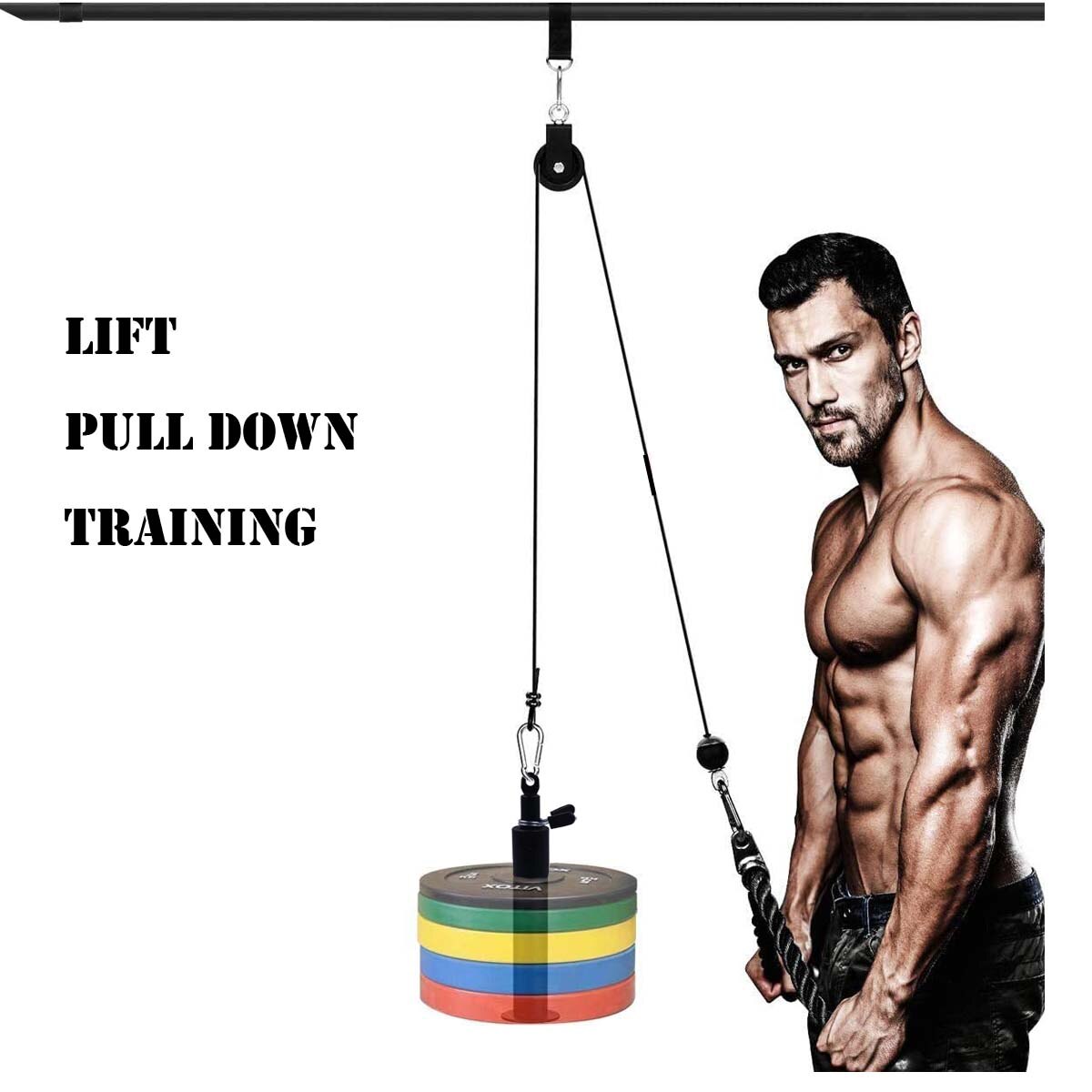 2in1 Heavy Duty Fitness Loading Pin Fit 2 inch 1 inch Barbell for Home Gym Pulley Attachment Weight Lifting Strength Training