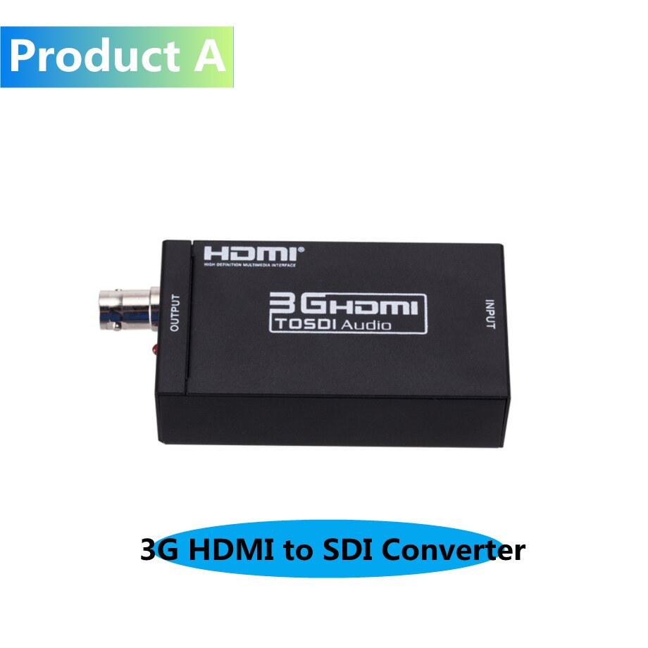 PzzPss 3G hdmi-kompatybilny konwerter SDI SDI Adapter Audio HD-SDI/3G-SDI Adapter BNC 1080P konwerter DAC do monitora HDTV: Black