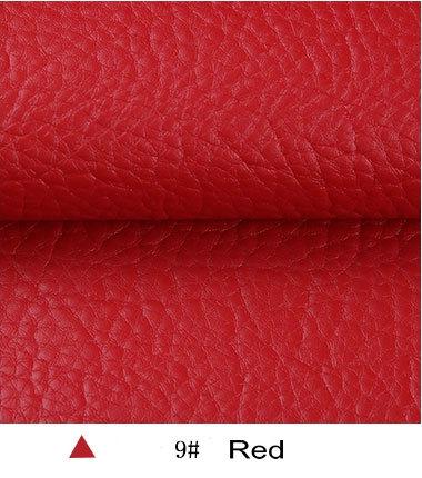 100 x 135cm 24 farver litchi pu læder stof for meter syntetisk kunstlæder stof til syning gør-det-selv taske sofa møbelmateriale: 09