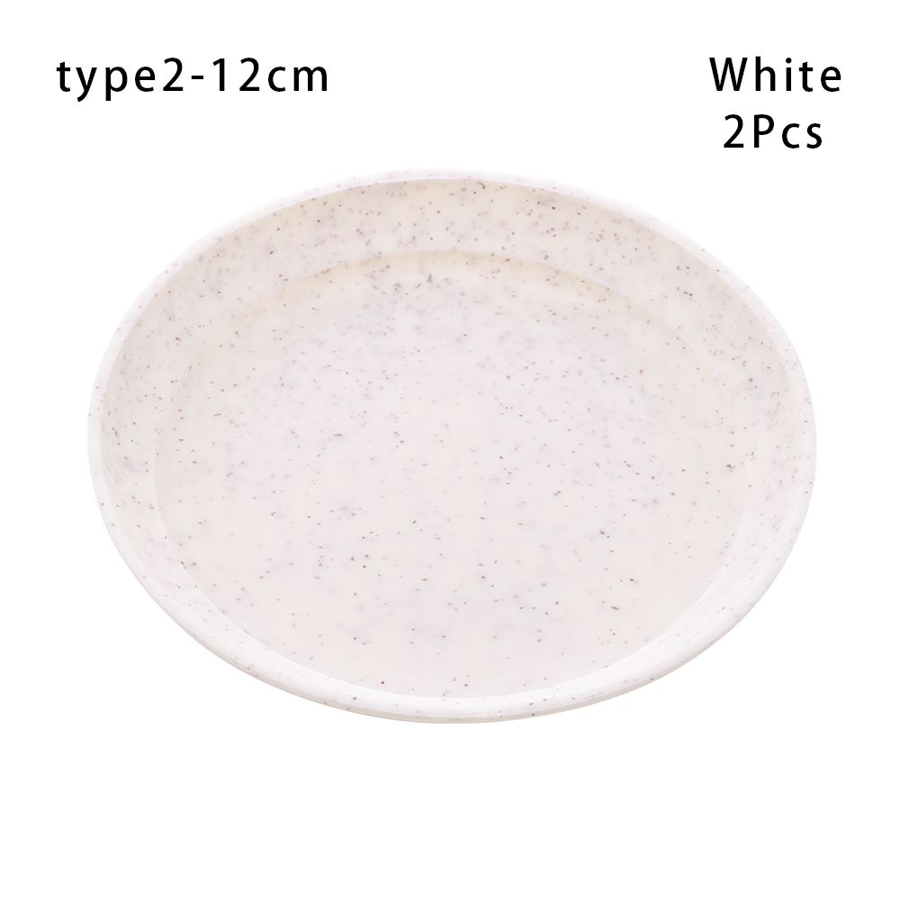 2Pcs Plastic Flower Pot Durable Heavy Duty Plastic Tray Saucers Indoor Outdoor Plant Saucer Drip Trays: White2-12cm
