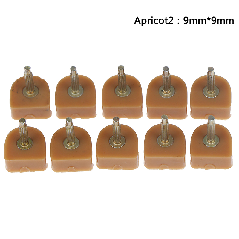 10pcs=5pairs High Heel Repair Tips Pins For Women Shoes High Heel Tips Taps Dowel Lifts Replacement Heel Stoppers Protect: Apricot 9x9mm
