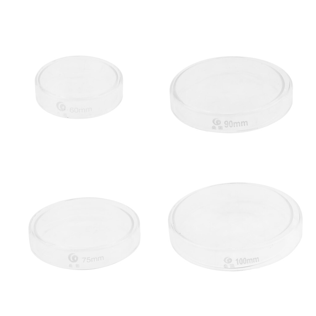 Glas petriskål glas steriliseret celle/plantevævskulturskål 60/75/90/100mm