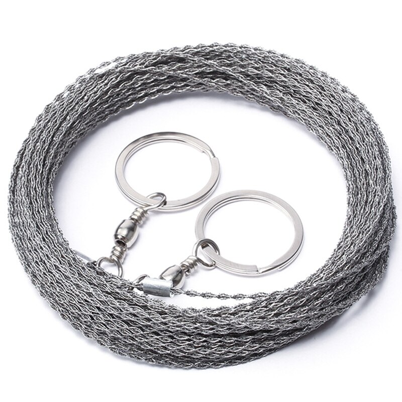Outdoor Hand-Drawn Rope Saw 304 Stainless Steel Wire Saw Camping Life-Saving Woodworking Super Fine Hand Saw Wire 5M