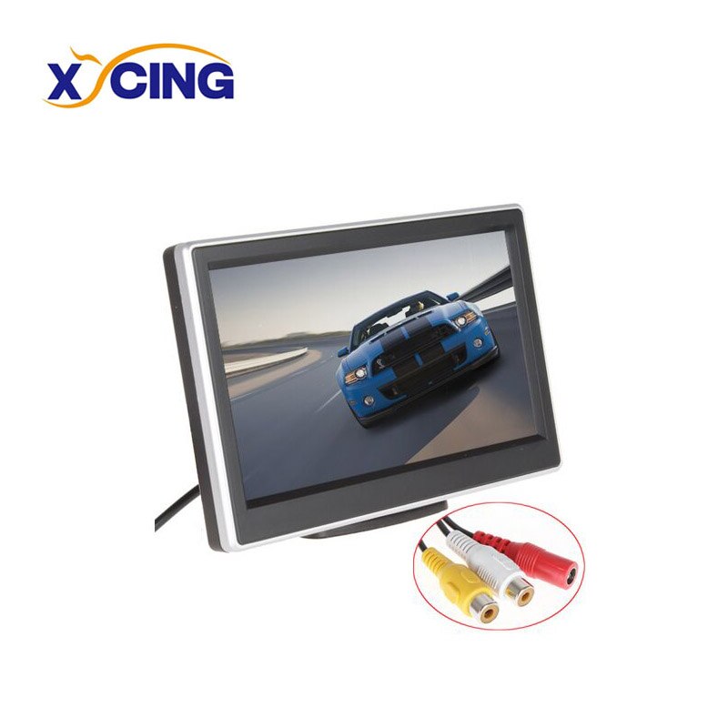 Xycing 5 Inch Tft Lcd Digitale Auto Monitor Parking Rear View Monitor 800*480 Pixels 2 Video-ingang Voor vcd Dvd Gps Camera