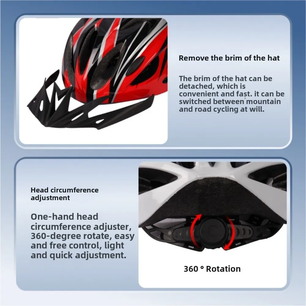 Fietshelm voor volwassenen Veilig Comfortabel Unisex Rijdende beschermende helm Licht en comfortabel Verminder windweerstand Fietsuitrusting