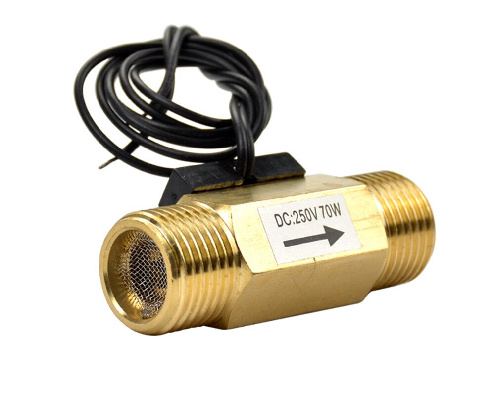 USM-FS21TA Normally Closed Circuit Magnetic Flow Switch 70W Max Load DC250V AC220V Max Reliable BSP G1/2" Male made of Brass