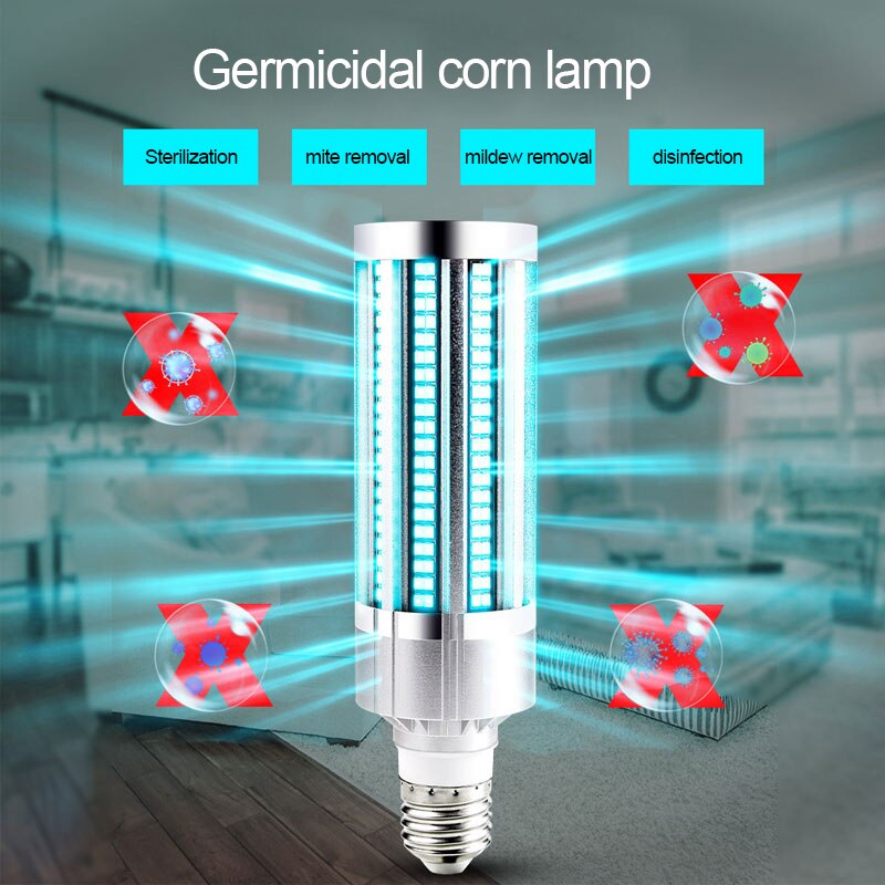 E27 60W 40W Uvc Led Kiemdodende Uv Licht Sterilisator Ultraviolet Licht Uv Desinfectie Lamp Eliminator Buis Ac 220V 110V