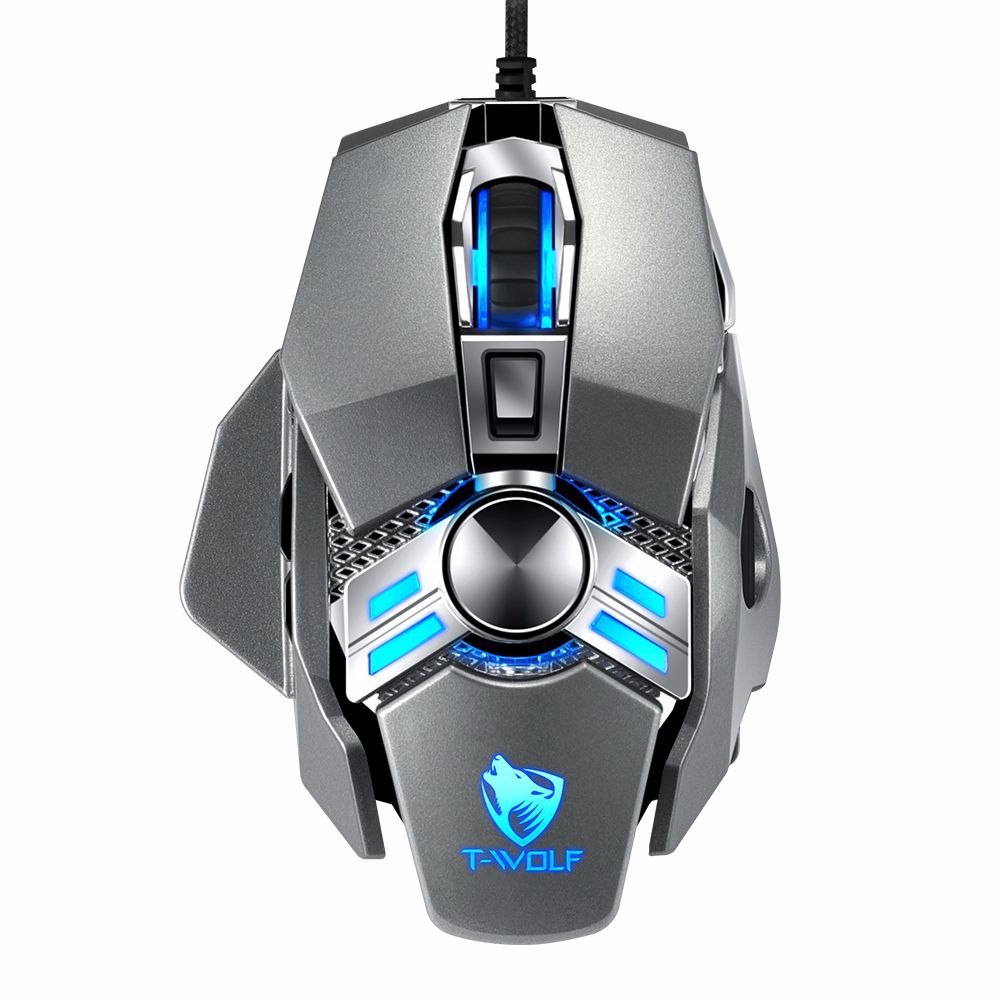 V10 Luminous Weighted Gaming Mouse for E-Sports Desktop USB Internet Coffee Wired Mouse Macro Definition with Aggravate Block