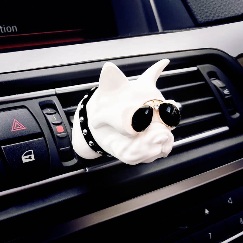 Auto Parfum Franse Bulldog Pop Geur Diffuser Luchtverfrisser Auto Interieur Geur Outlet Vent Clip Accessoires
