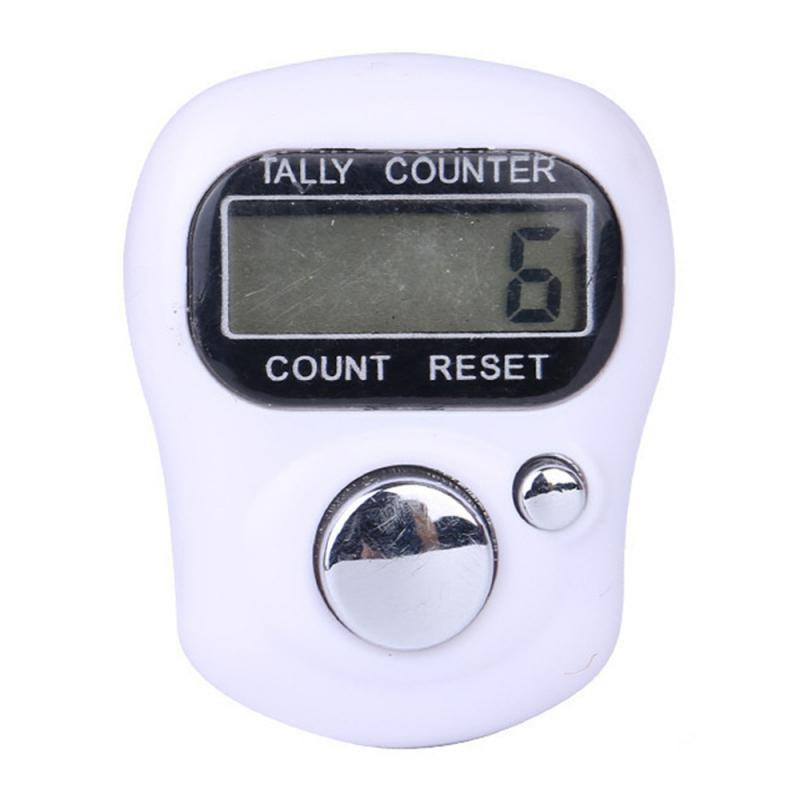Mini compteur d'anneaux numérique LED, compteur de comptage électronique portatif, compteur de doigt pour les sports de prière et les compteurs de Fitness: Marron