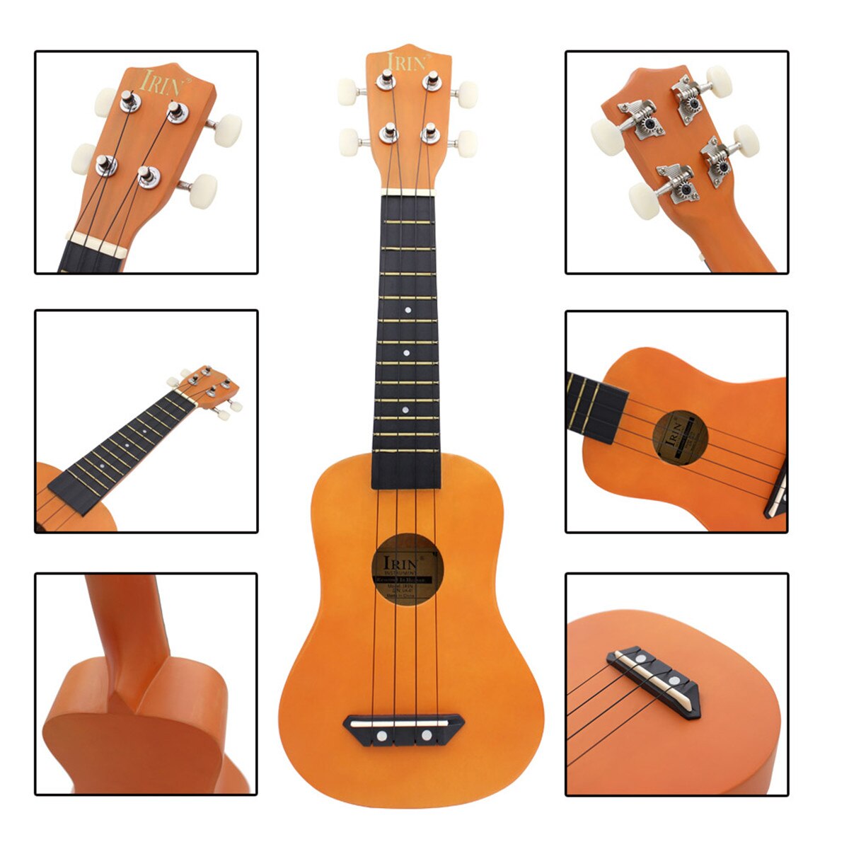 IRIN 4 Strings 21 Inch Acoustic Ukulele 6 Colors Camellia Ukulele Uke Hawaii Mini Guitar Instrument for Kids Beginner