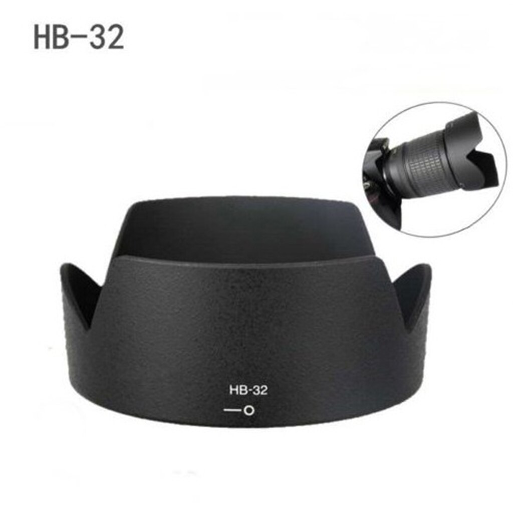 HB-32 Digital Camera Lens Hood for Nikon DX AF-S 18-70mm 18-105mm 18-135/140mm ED Bayonet