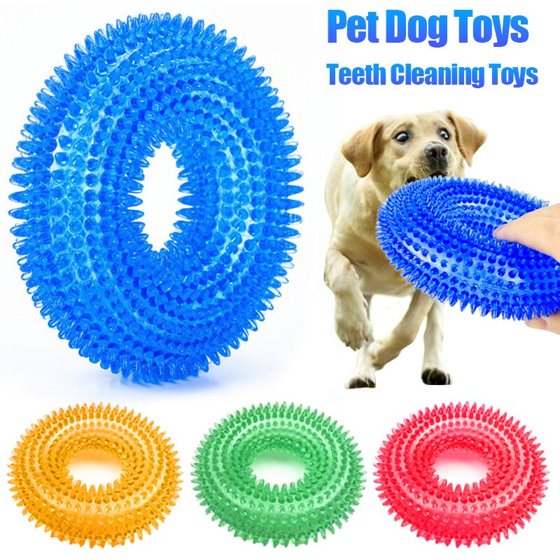 Pet legetøj bid-bevis knirke tygge legetøj bold gummi lyd til store hunde træning sjov kæledyr gummi tygge store hund legetøj tilfældigt sendt