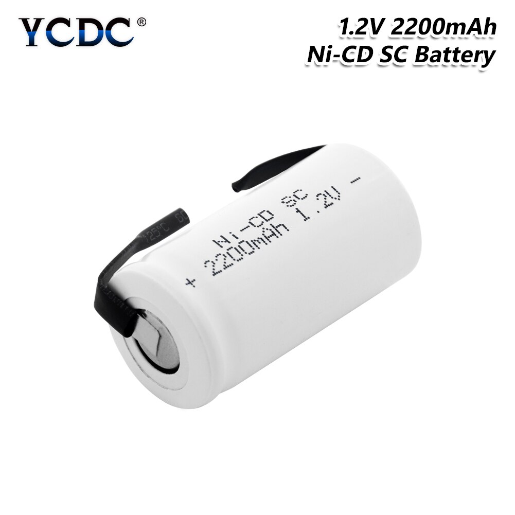 Sub Batterij Sc Batterij 1.2 V Sc Ni-Cd Batterij Oplaadbare Batterij Met Tab 2200 Mah Voor elektrische Gereedschappen 42x22mm
