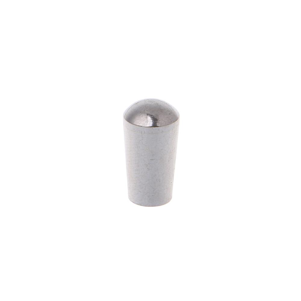 Internal Thread 3.5mm Brass Electric Guitar Toggle Switches Knobs Tip Cap Button: Silver