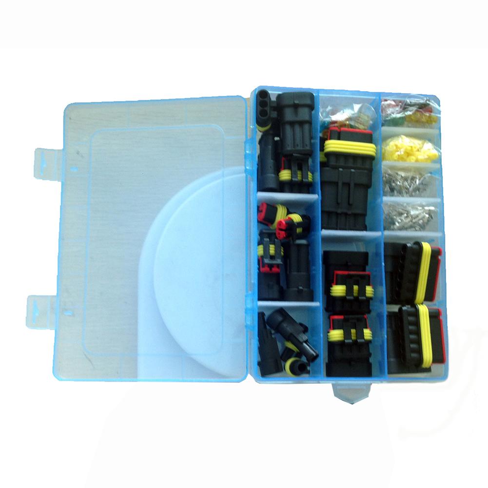 240PCS/Set Car Electrical Connector Terminal Wiring Seat Waterproof Connector Male Female Pin Socket Wiring Spring Terminal Set