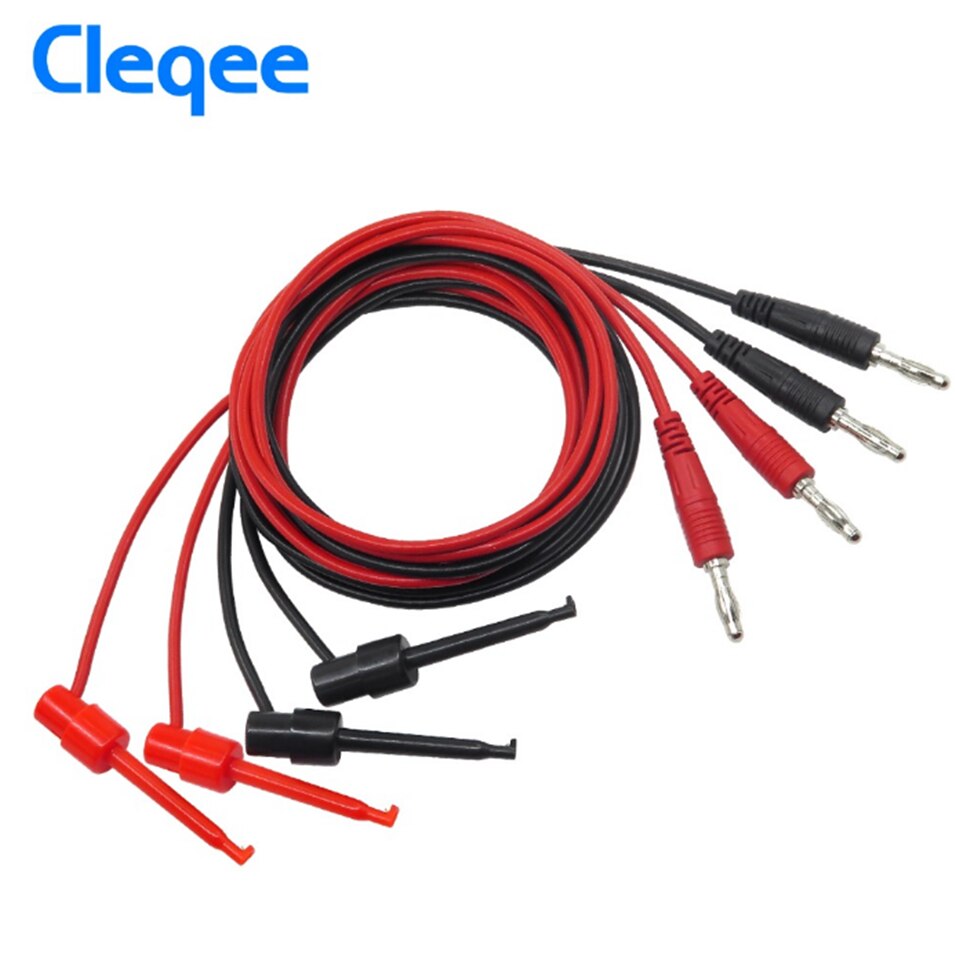 Cleqee P1039 1einstellen 4mm Banane Stecker zu Prüfung Haken Clip Prüfung führen-Bausatz Kabel Mayitr IMax B6 für Multimeter Elektronische Prüfung Werkzeuge