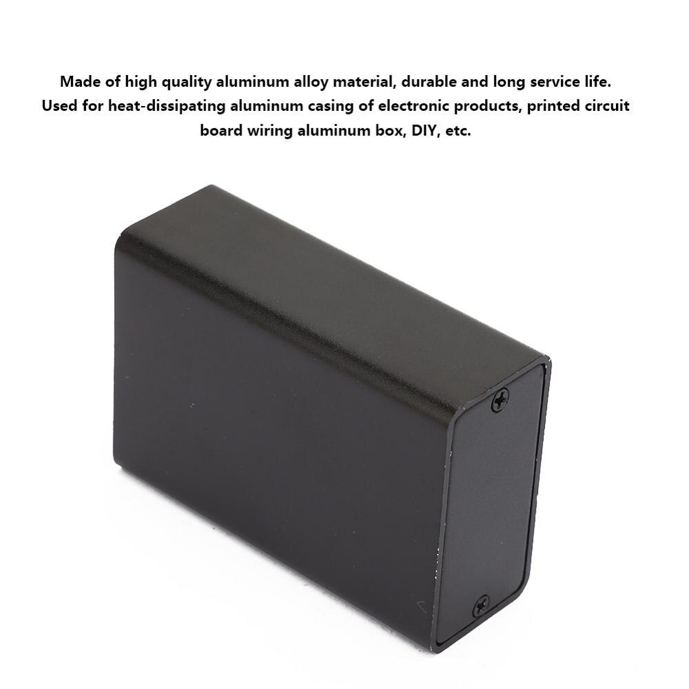 Black Junction Box DIY Electronic Enclosure Project Box Waterproof Aluminum Instrument Case Housing 23*44*65mm