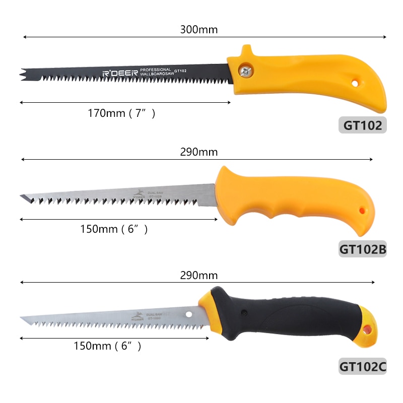 Drywall Hand Saw 6"/150mm Mini Saw 65# Manganese Steel Hacksaw for Gypsum Board Plasterboard Woodworking Saw 1pc