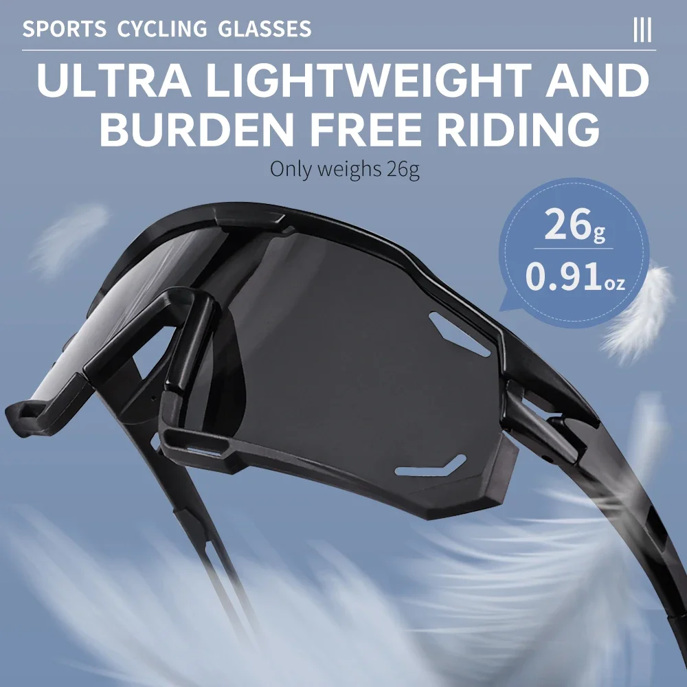 Gafas deportivas de ciclismo, gafas de ciclismo polarizadas para hombres y mujeres, gafas de sol UV400 para bicicleta de montaña MTB, gafas de carretera para bicicleta