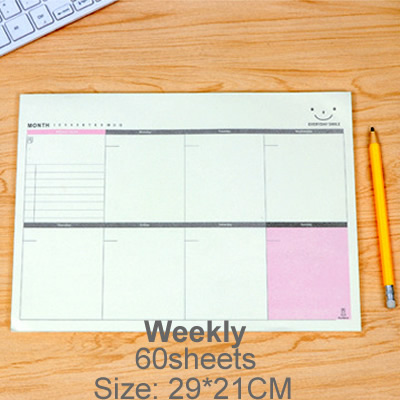 Cute Kawaii Weekly Monthly Work Planner Book Diary Agenda Dokibook For Kids School Supplies: Big Weekly