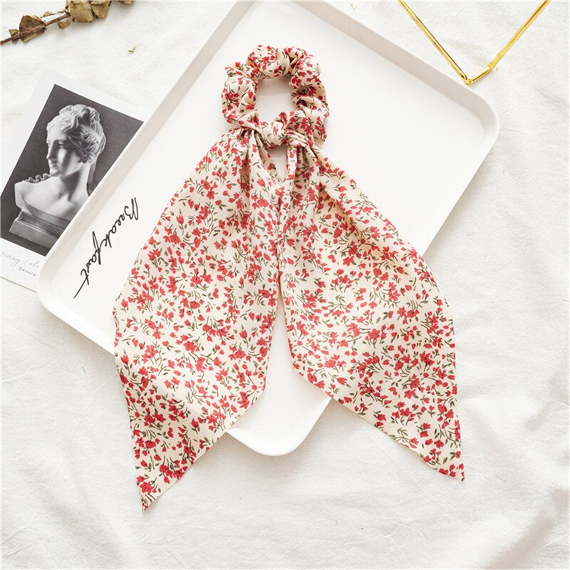 Accesorios para el cabello para mujer, Floral, lazo moño, niñas, flores, Scranchis, adornos de niñas, diadema, banda de goma: pink
