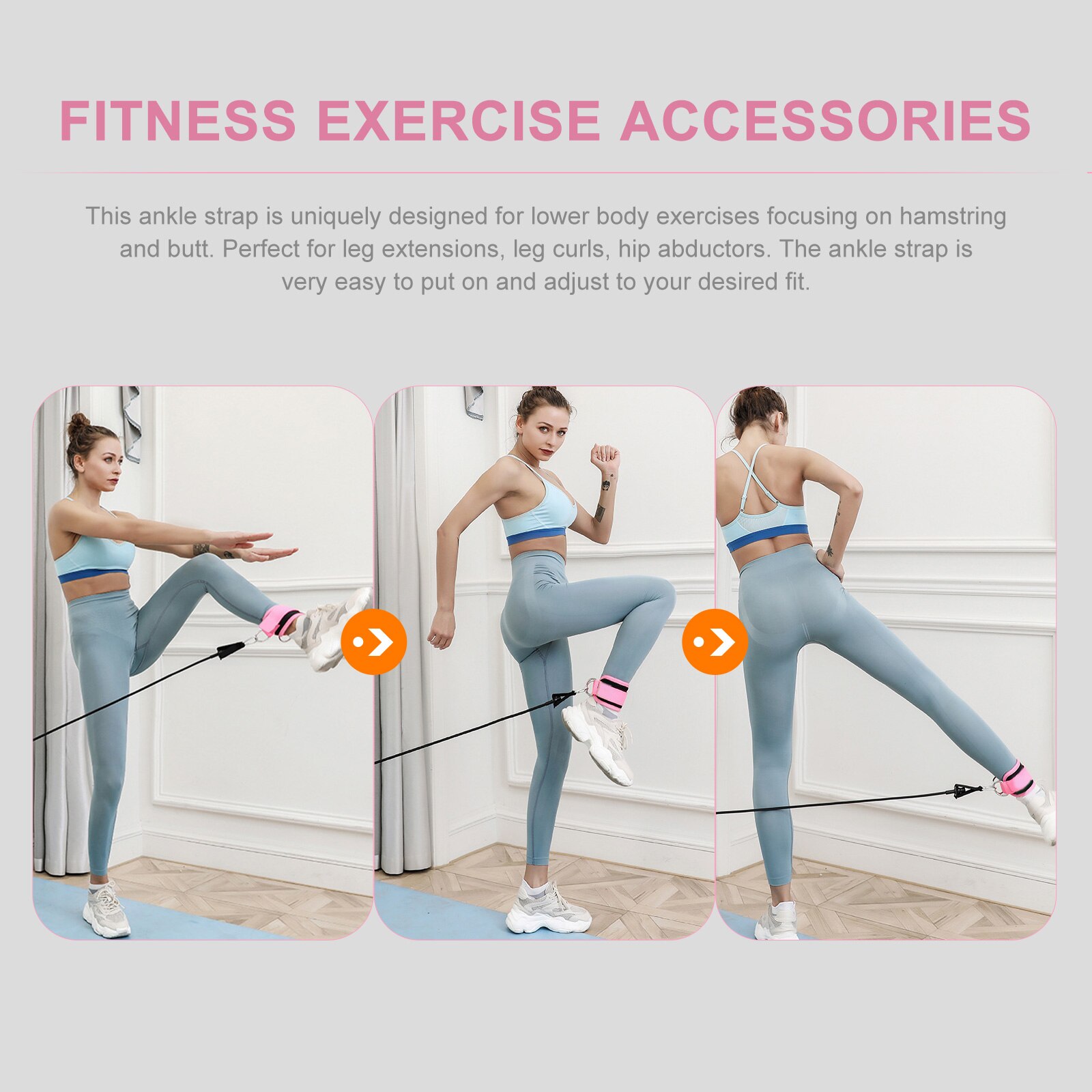 3 stücke Fitness Knöchel Gurt für Kabel Maschinen Bein Festigkeit ÜSpund Zubehör