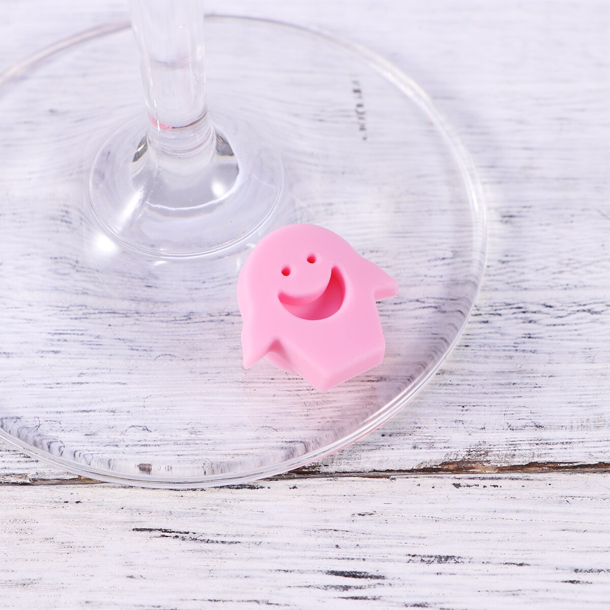 6 Pcs Silicone Red Glass Marker Smiling Sticker Sucker Mark Glass Identification Perfect for Parties