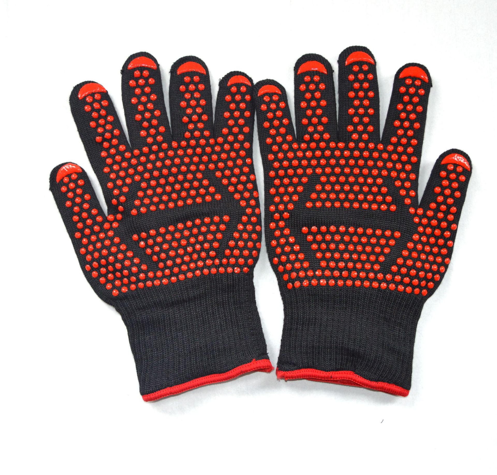 Bbq Handschoenen 800 Graden Warmte-isolatie, Brandwerende, Antislip Siliconen Handschoenen, Barbecue Handschoenen, gebruikt Voor Koken Oven Barbecue: A4