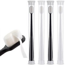 Adult Extra Soft Toothbrush with 20000 Soft Bristles,Micro Nano Manual Toothbrushes for Pregnant Elderly Black White Blue Pink