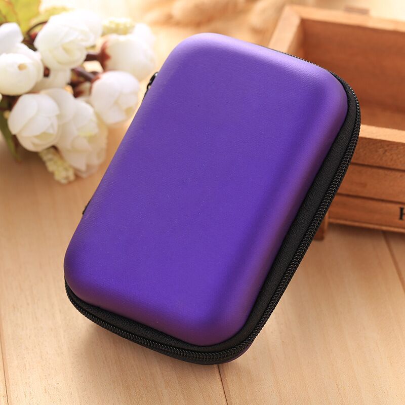 Draagbare Case Voor Case Hoofdtelefoon Mini Ritssluiting Ronde Opslag Harde Tas Vierkante Headset Doos Voor Reizen Kleine Opslag Object: style1-04