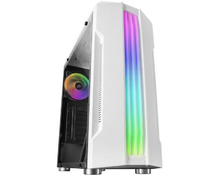Mars Spielen MCK, ATX PC Kasten, verdreifachen LED streifen, 12cm hinten Fan, Weiß