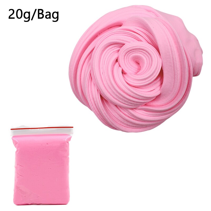 20g Air Dry Plasticine Soft Clay Slime Fluffy supplies Polymer Foam Ball Light Cotton Putty Charms Slime Toys for Antistress: Pink Slime