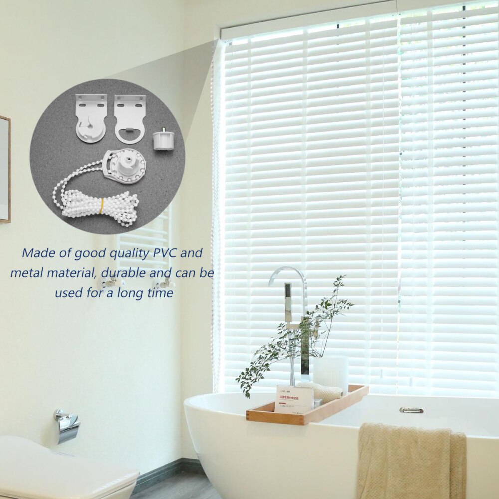 1 Set Good Safe White Blinds Connectors Vertical Blinds Parts Curtain Roller Chain for Bathroom Replacement Repair Home