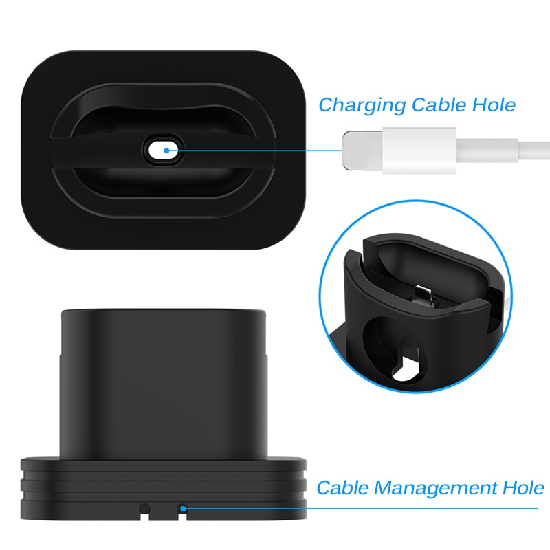 Caricatore per Dock Station di ricarica 2 In 1 per AirPods caricabatterie per custodia per IWatch supporto per supporto anticaduta da scrivania In Silicone morbido